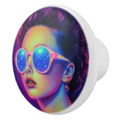 Neon Galaxy Glamour Keramische Knop (Rechts)