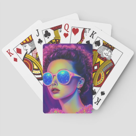 Neon Galaxy Glamour Pokerkaarten (Achterkant)