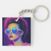 Neon Galaxy Glamour Sleutelhanger (Achterkant)