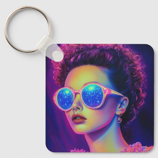 Neon Galaxy Glamour Sleutelhanger (Voorkant)