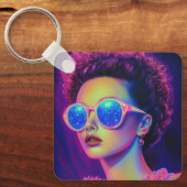 Neon Galaxy Glamour Sleutelhanger (Voorkant)