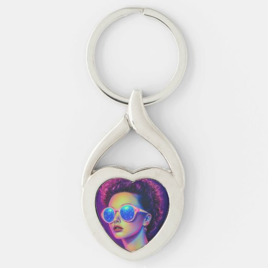 Neon Galaxy Glamour Sleutelhanger (Voorkant)