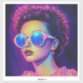 Neon Galaxy Glamour Sticker