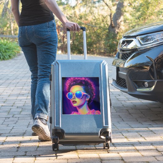 Neon Galaxy Glamour Sticker (Koffer Insitu)