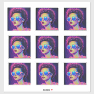 Neon Galaxy Glamour Sticker