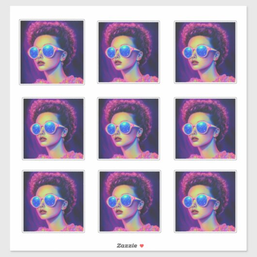 Neon Galaxy Glamour Sticker (Vel)