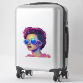 Neon Galaxy Glamour Sticker (Koffer)
