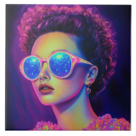 Neon Galaxy Glamour Tegeltje