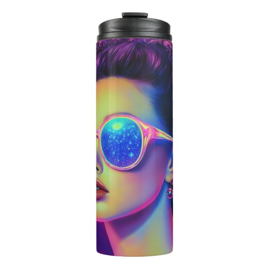 Neon Galaxy Glamour Thermosbeker (Voorkant)