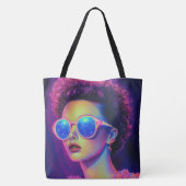 Neon Galaxy Glamour Tote Bag (Achterkant)