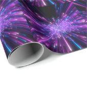Neon Galaxy kosmische Abstracte achtergrond Cadeaupapier (Rol Hoek)
