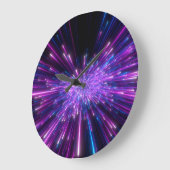 Neon Galaxy kosmische Abstracte achtergrond Grote Klok (Hoek)
