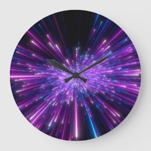 Neon Galaxy kosmische Abstracte achtergrond Grote Klok