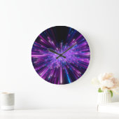 Neon Galaxy kosmische Abstracte achtergrond Grote Klok (Huis)