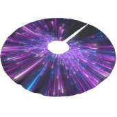 Neon Galaxy kosmische Abstracte achtergrond Kerstboom Rok (Gekanteld)