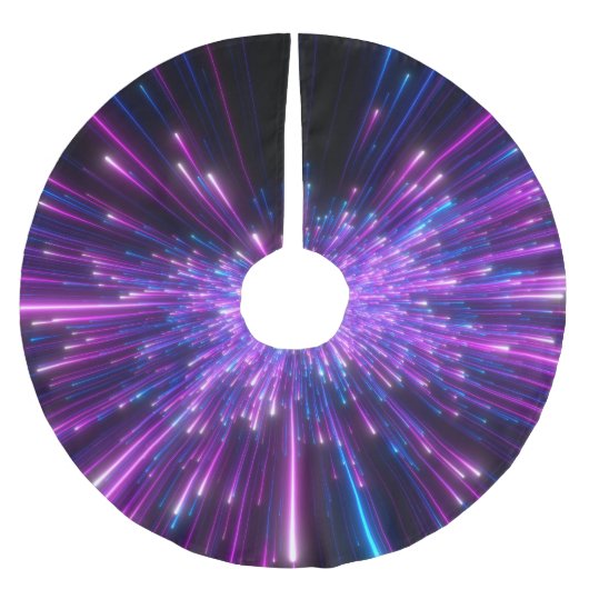 Neon Galaxy kosmische Abstracte achtergrond Kerstboom Rok (Voorkant)