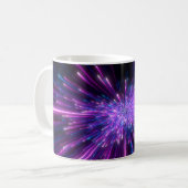 Neon Galaxy kosmische Abstracte achtergrond Koffiemok (Voorkant links)
