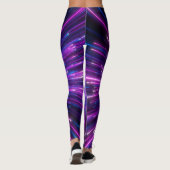 Neon Galaxy kosmische Abstracte achtergrond Leggings (Achterkant)