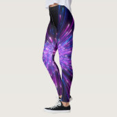 Neon Galaxy kosmische Abstracte achtergrond Leggings (Links)