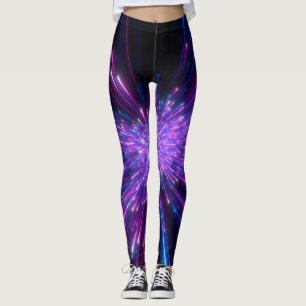 Neon Galaxy kosmische Abstracte achtergrond Leggings