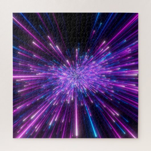 Neon Galaxy kosmische Abstracte achtergrond Legpuzzel (Verticaal)