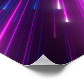 Neon Galaxy kosmische Abstracte achtergrond Poster (Hoek)