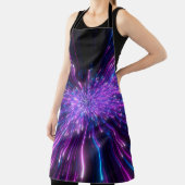 Neon Galaxy kosmische Abstracte achtergrond Schort (Insitu)