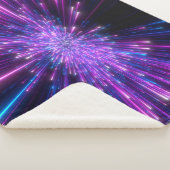 Neon Galaxy kosmische Abstracte achtergrond Sherpa Deken (3/4)