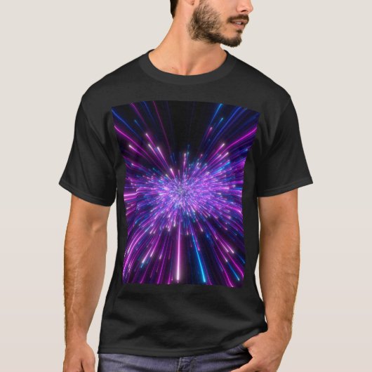 Neon Galaxy kosmische Abstracte achtergrond T-shirt (Voorkant)