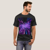 Neon Galaxy kosmische Abstracte achtergrond T-shirt (Voorkant volledig)