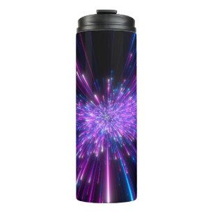 Neon Galaxy kosmische Abstracte achtergrond Thermosbeker