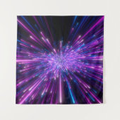 Neon Galaxy kosmische Abstracte achtergrond Wandkleed (Voorkant)