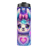 Neon Galaxy Llama Trio met harten Thermosbeker (Voorkant)