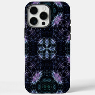 Neon Galaxy Mandala met futuristische gloed iPhone 16 Pro Max Hoesje