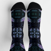 Neon Galaxy Mandala met futuristische gloed Sokken (Top)
