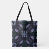 Neon Galaxy Mandala met futuristische gloed Tote Bag (Voorkant)