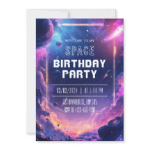 Neon Galaxy Ruimtevaart Verjaardagsfeestje