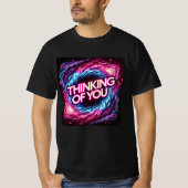 Neon Galaxy Thinking You Mannen Tshirt (Voorkant)