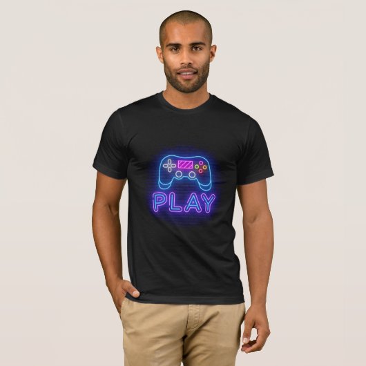 Neon Game Controller T-shirt (Voorkant volledig)