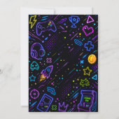 Neon Game Mode Geactiveerd Gamer Verjaardagsfeestj Kaart (Achterkant)