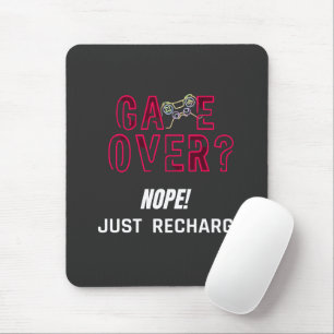 Neon Game Over Gamer Oplaad Design Muismat