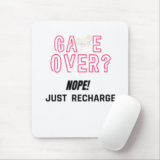 Neon Game Over Gamer Oplaadontwerp Muismat