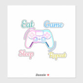 Neon gameontwerp aanpasbaar sticker (Vel)