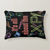 Neon Gamer Accent Kussen (Voorkant)