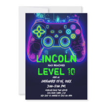 Neon Gamer Arcade Video Game Level op zaterdag