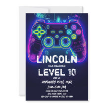 Neon Gamer Arcade Video Game Level op zaterdag