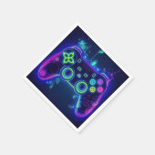 Neon Gamer Arcade Video Game Level op zaterdag Servet (Hoek)