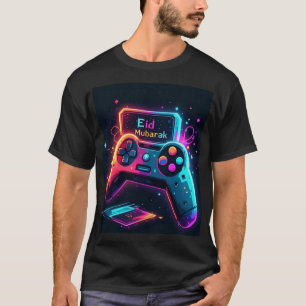 Neon Gamer Eid Mubarak Celebration Tshirt voor Her