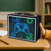 Neon Gamer Lunch Box – Aangepaste naam