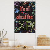 Neon Gamer Poster (Keuken)